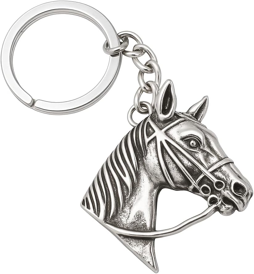 Horse Keychain –with Detailed Horse Pendant for Women Bag Charms,Cool Key Chains Gift for Women Men Boys Girls Riders