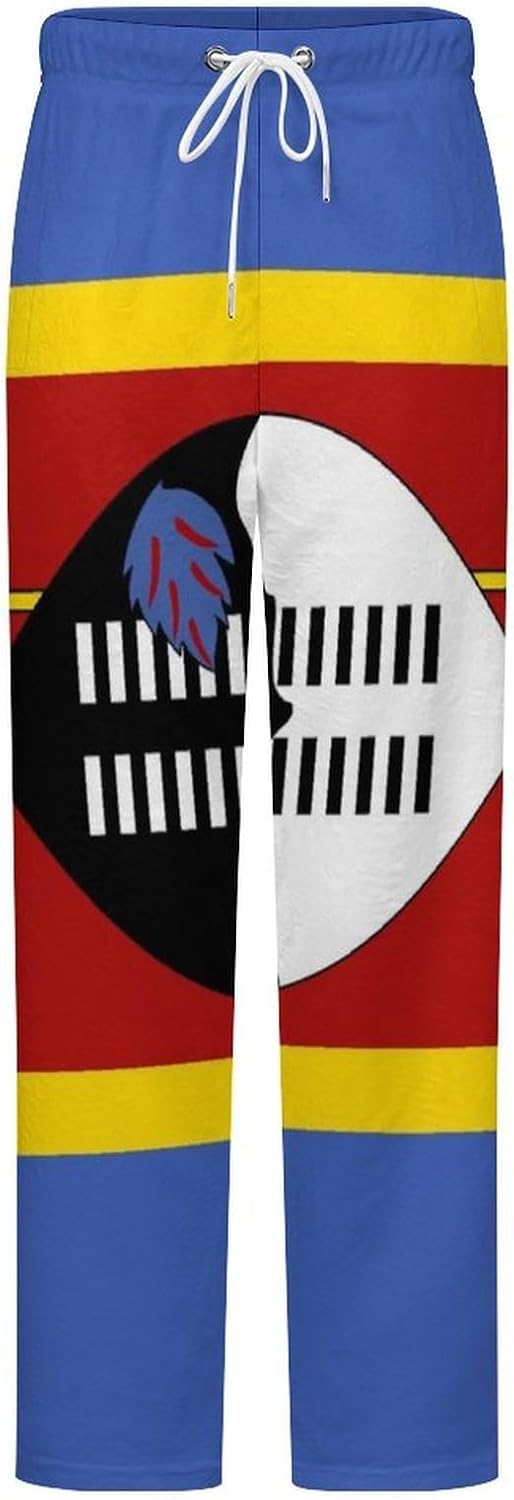 Women'S Pyjama Bottoms Soft Pjs Bottoms With Pockets Novelty Kingdom Of Eswatini Flag Print Flannel Sleep Pant