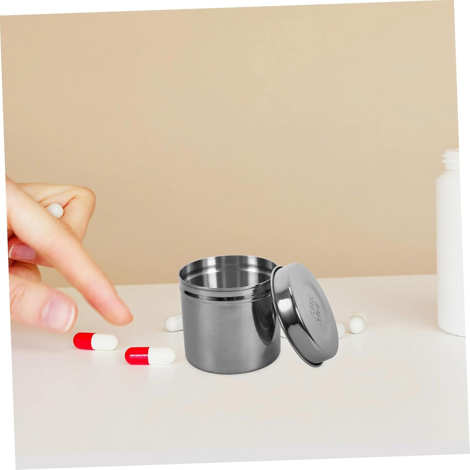 VALICLUD 304 Stainless Steel Dressing Jar Set 2PCS Ointment Storage Containers Lid for Gauze and Cotton for Clinics and Home Use