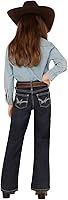 Wrangler Girls Pink Boot Cut Jeans Sizes 4-6X - Adjustable Waistband, Stretch Denim Western Style