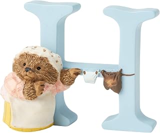 Enesco A5000 Beatrix Potter Peter Rabbit Baby Collection H Mrs. Tiggy-Winkle Resin Letter, 2.7 H