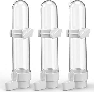 3 Pcs Bird Water Dispenser 120ml/4fl oz Automatic Bird Water Feeder | Anti-Spill Cage Hanging Water Feeder, Cage Accessories, for Parakeet Canary Small Parrot Lovebirds Cockatiel Budgie Conure