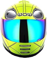 Vista 39 de WOW Casco completo para motocicleta, Bicicleta BMX MX para niños, S