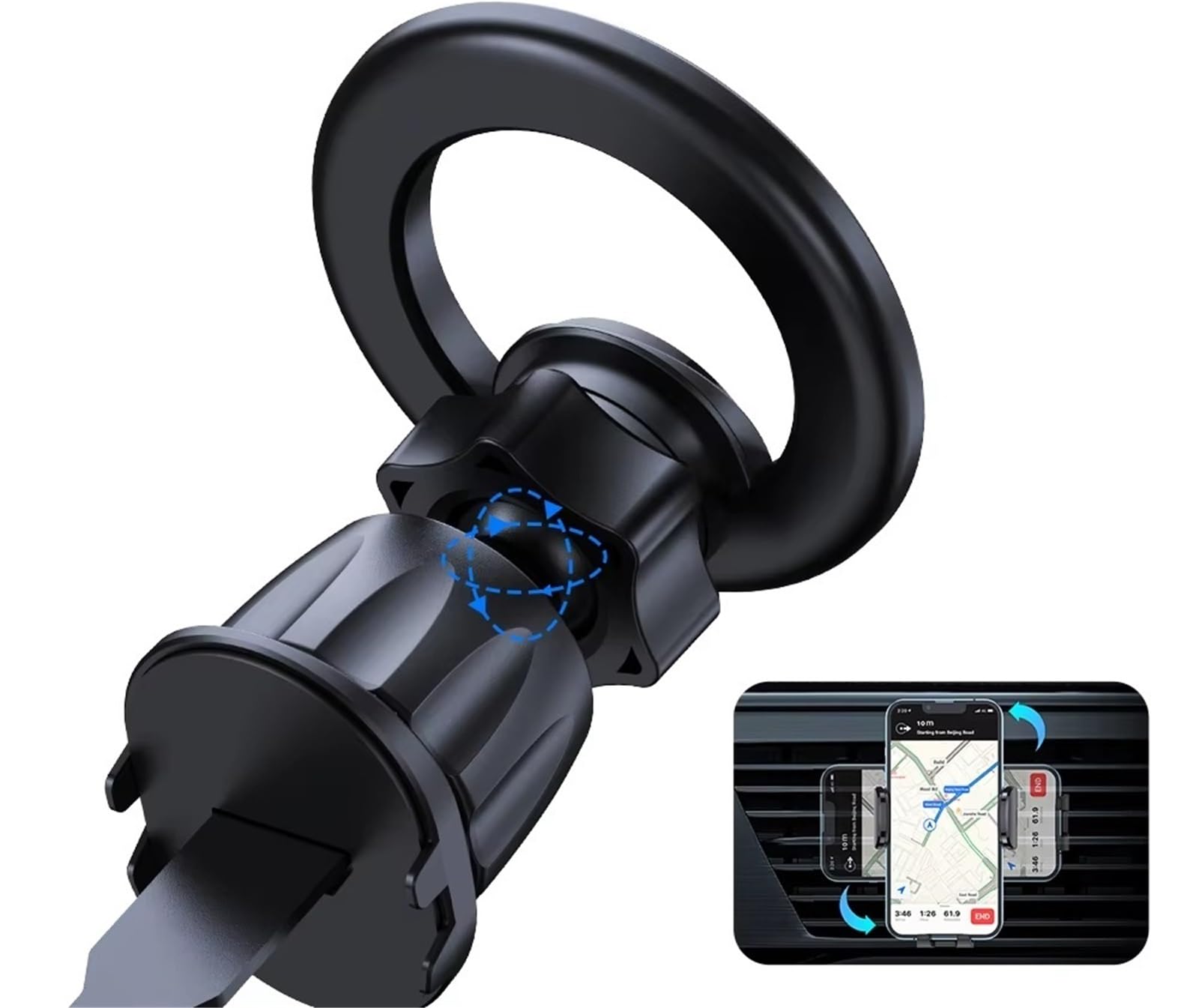 para iPhone 15 Magsafe Soporte Magnético Teléfono para Montaje Automóvil Soporte Teléfono Ventilación Aire Automóvil Teléfono Rotación 360 ° Soporte Móvil Coche