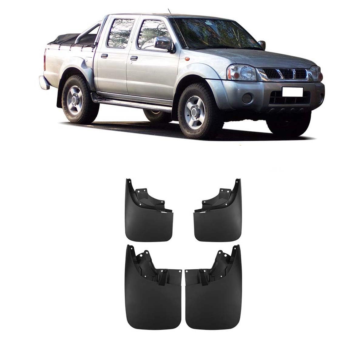 Faldones para el barro contra salpicaduras de coche: solución limpia para Nissan Navara D22