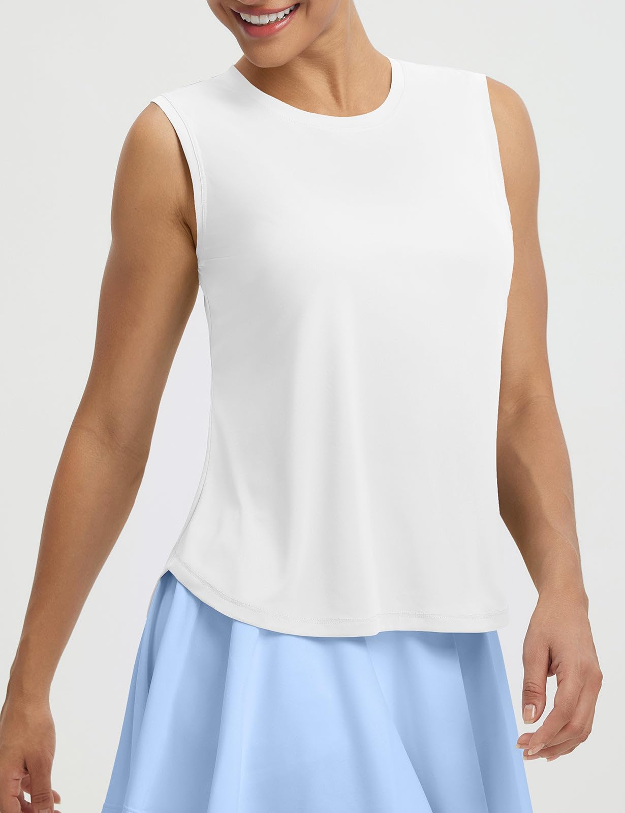 baleaf Ärmelloses Sport-Top für Damen, Workout, Tank-Top, Laufen, LSF 50+, atmungsaktiv, leicht, Tennis, trocken, lockere Passform