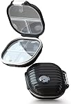 Zannaki Pill Case Portable Small Weekly Travel Pill Organizer, Cute Moisture Proof Pill Box Holder for Pocket Purse Bag, Daily Mini Pocket Pharmacy Medicine Container for Vitamin, Fish Oil, Supplement