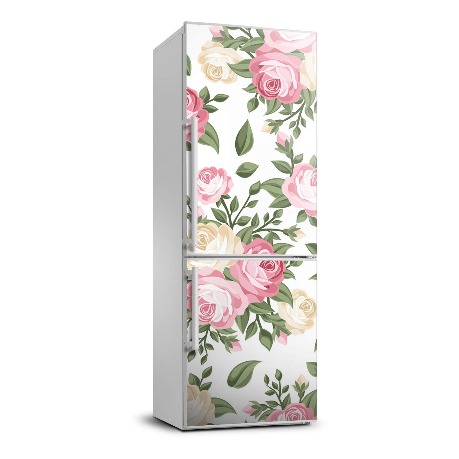 Autocollant frigo roses Tulup 60x180cm pour masquer les rayures