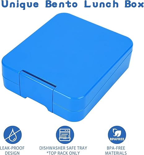 Miniatura 3 de Lonchera Bento para niños con termo de sopa de 10 onzas, recipientes de almuerzo a prueba de fugas con 4 compartimentos, tarro térmico para