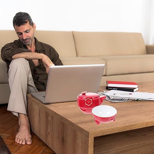 Miniatura 9 de Cabilock 1 Set of Ceramic Tea Cup Set Lucky Cat Ceramic Teapot Tea Strainer Porcelain Tea Cup with Shockproof Storage Case Portable Ceramic Tea Cup