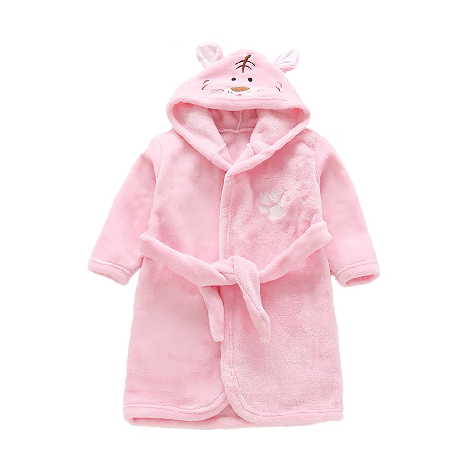 JUNG KOOK Toddler Baby boys Girls Cartoon Bathrobe Flannel Robe Winter Night-robe