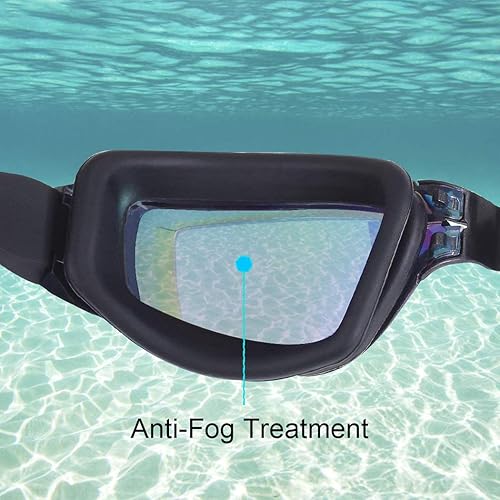 Miniatura 6 de Glasses, Leaking Anti-Fog Indoor Outdoor Swimming Goggles with UV Protection Mirrored Clear Lenses, AdultYouth