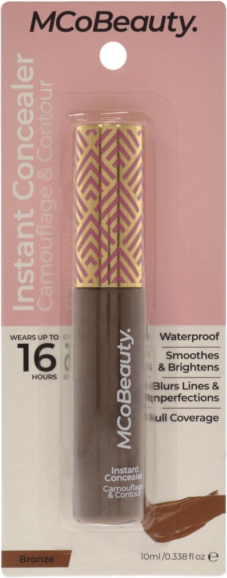 MCoBeauty Instant Camouflage And Contour Concealer - Highly Pigmented, Full Coverage Creamy Concealer - Brightens And Smooths The Skin - Waterproof, Long-Wear Formula - Bronze - 0.3 Oz