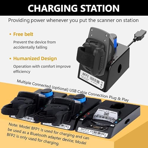 Miniatura 5 de Ring Barcode Scanner 1D Reader Mini lector inalámbrico de código de barras Zebra SE965 compatible con Mac OS, Windows, Android 4.0+, ios