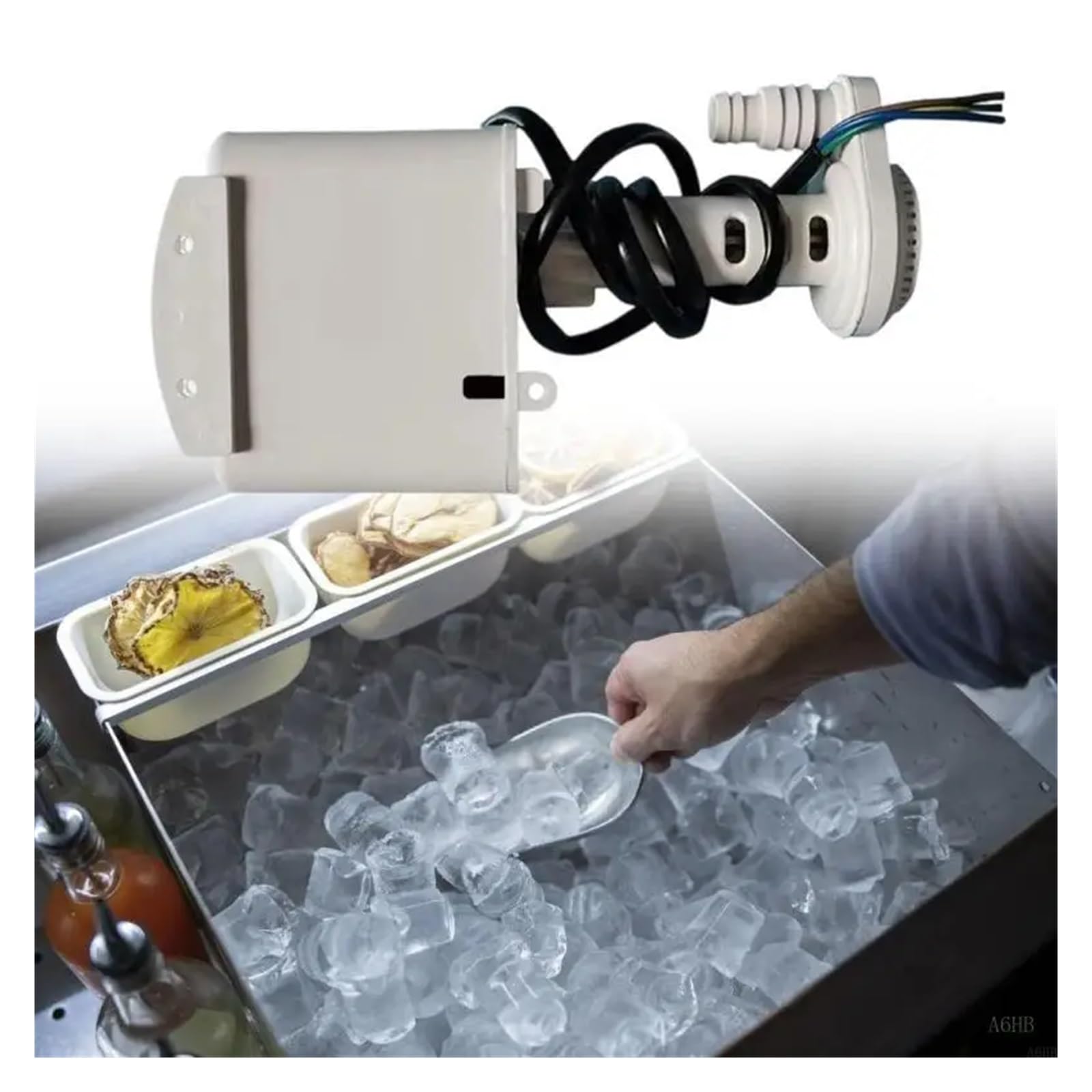 Máquina for fabricar hielo, producción de alta capacidad con diseño de poco ruido, máquina for hacer hielo industrial de acero inoxidable for restaurantes y bares
