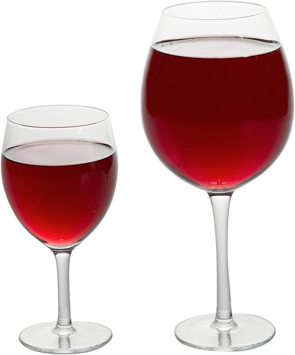 Blасk Frіdау - 50% оƒƒ Oversized XL Giant Clear Wine Glass - 750 ml - Holds a full bottle of wine! Fun Jumbo Drinkware Mothers Day Gag Gift for Birthdays, Holidays