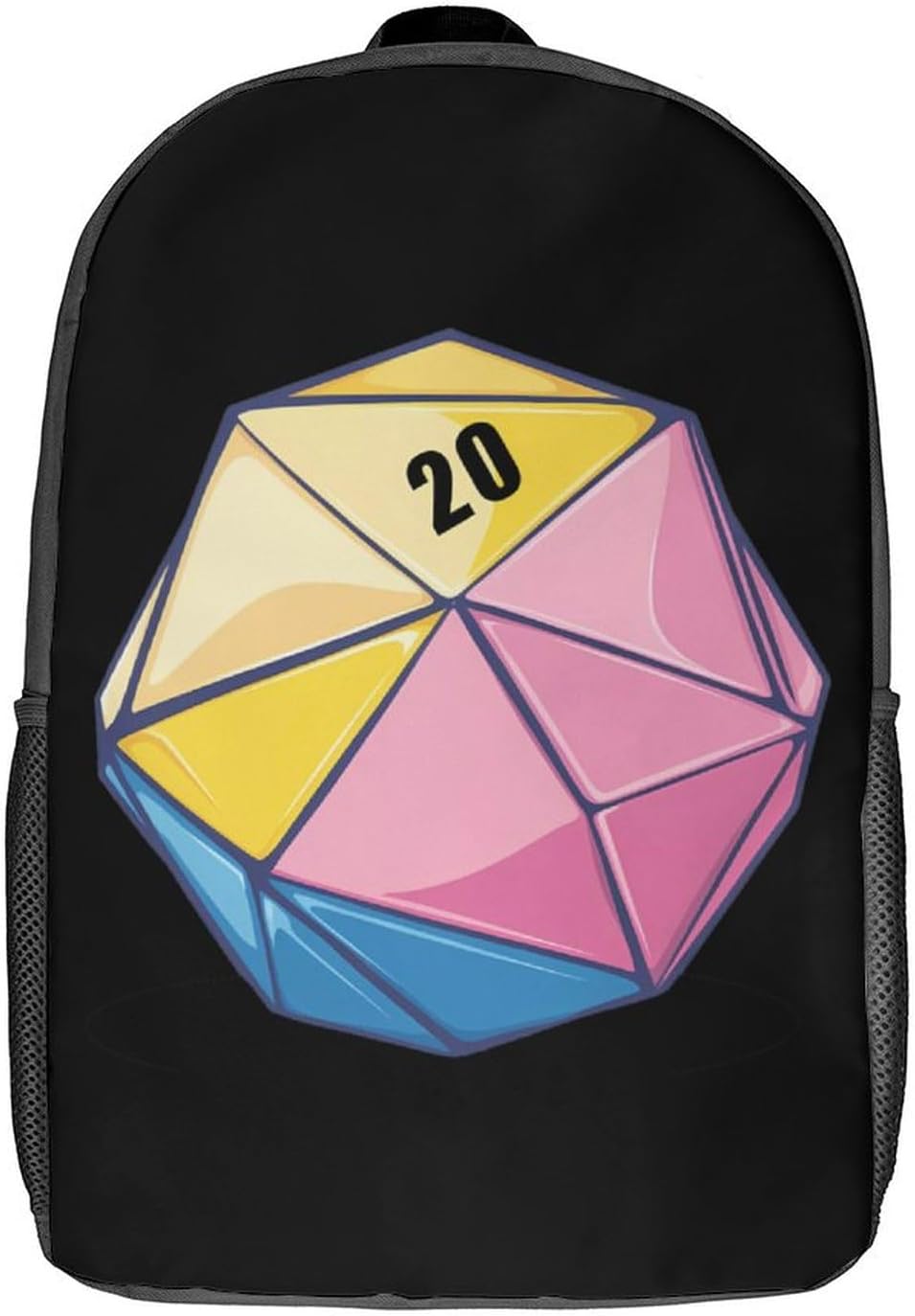 Pansexual Flag Dice Laptop Backpack for Men Women 17 Inch Shoulder Bag Travel Daypack