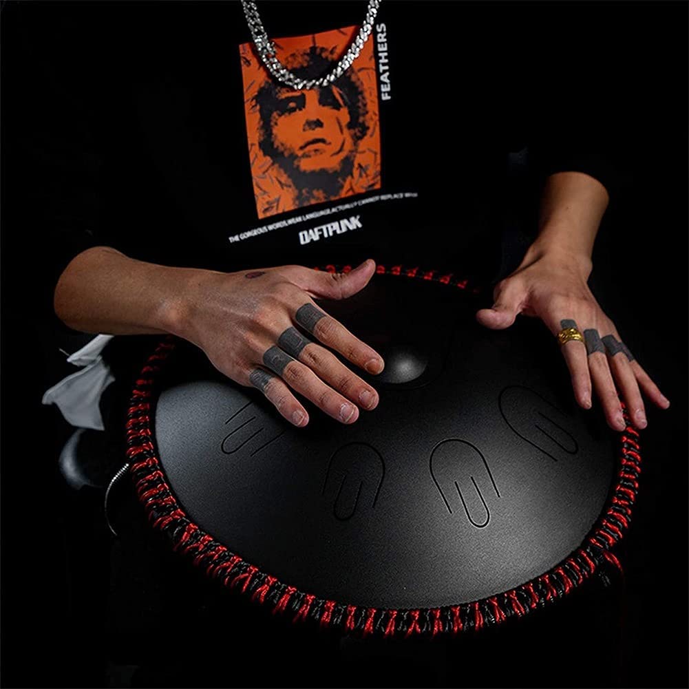 Tambores de Mano Instrumentos Tambores de Mano Tambor de Lengua para Adultos Tambor de Lengua de Acero 11 Notas Tambores de Acero de 7 Pulgadas Tambor de Tanque para niños pequeños Manos Adultos