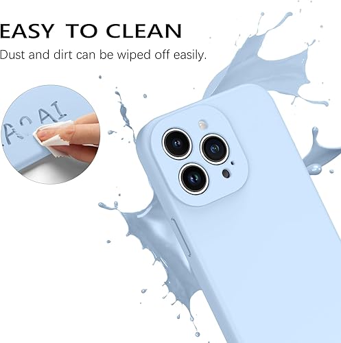 Miniatura 9 de GUAGUA Funda de silicona para iPhone 15 Pro Max, compatible con Magsafe de goma suave, forro de microfibra delgada, funda de textura de cojín a