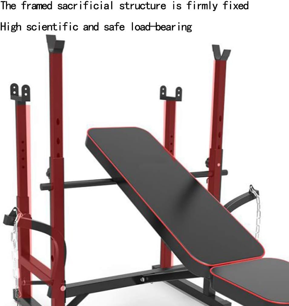 Olympic Bench Set, Bench Press for Full Body Workout & Home Gym Exercise, Fitness Machine Bench Strength Weights Equipment Without Barbell