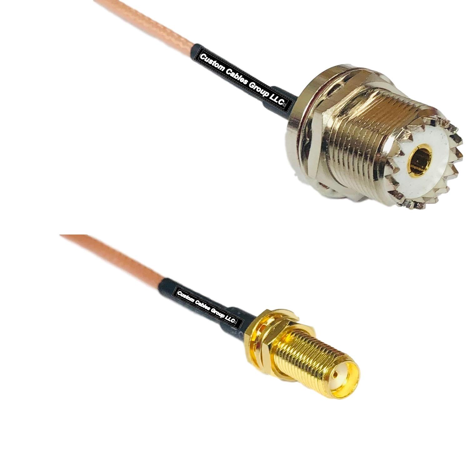 6 feet RG316 UHF Female Bulkhead to SMA Female Long RF Pigtail Coaxial Cable