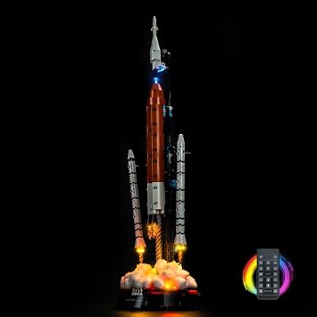 LED Lighting Kit for Lego 42221 NASA Artemis Space Launch System Rocket - Custom Lights to Mount, Compatible with This Model Model Not Included Remote Version