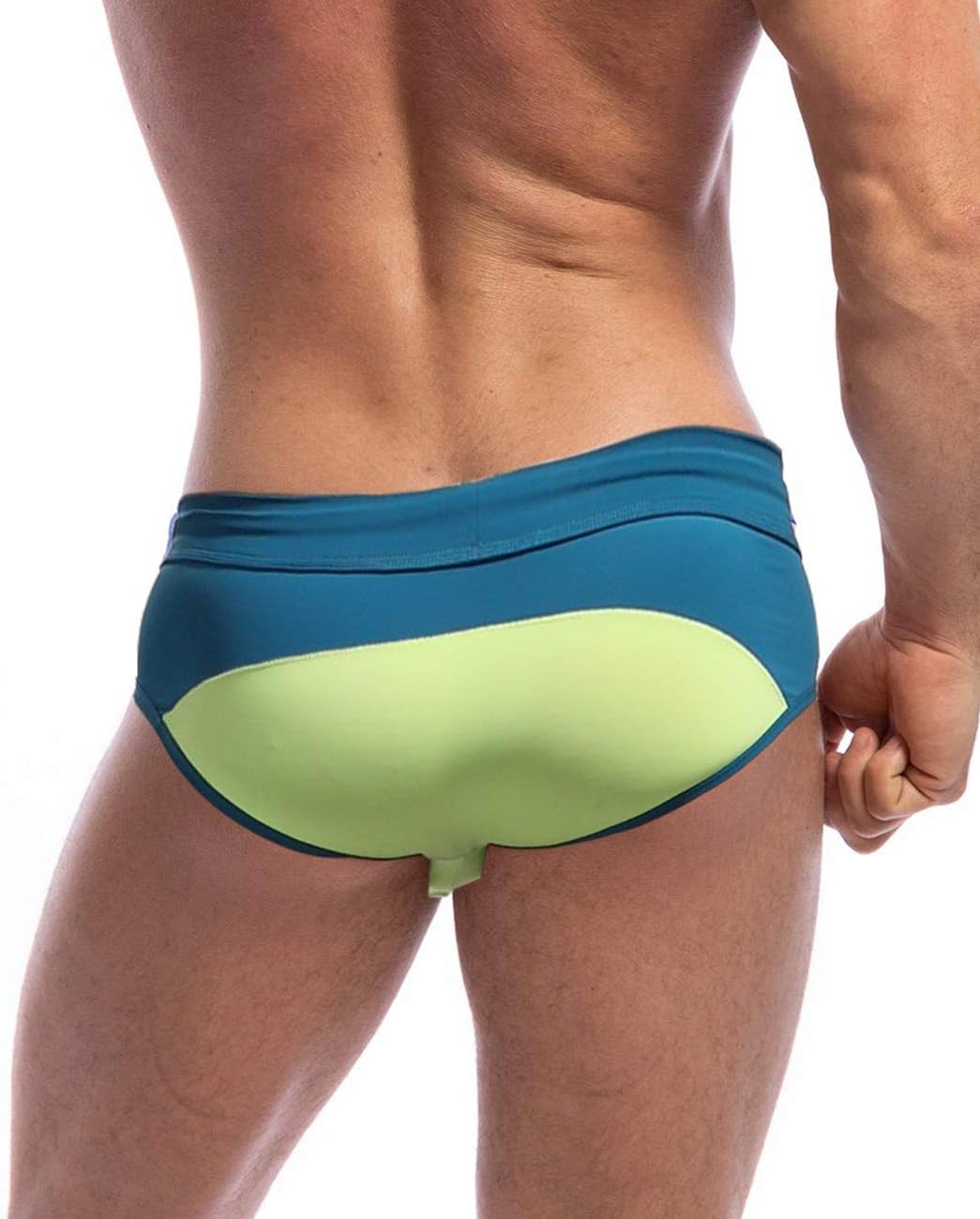 MIZOK Men's Sexy Low Rise Quick Dry Swim Briefs Hot Body Bikini Swimsuit Swimwear - Image 4