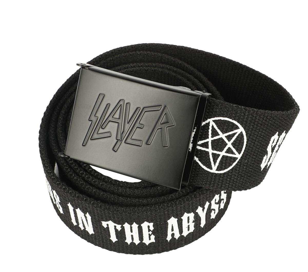 Slayer Logo Unisex Cinturón Negro 100% poliéster
