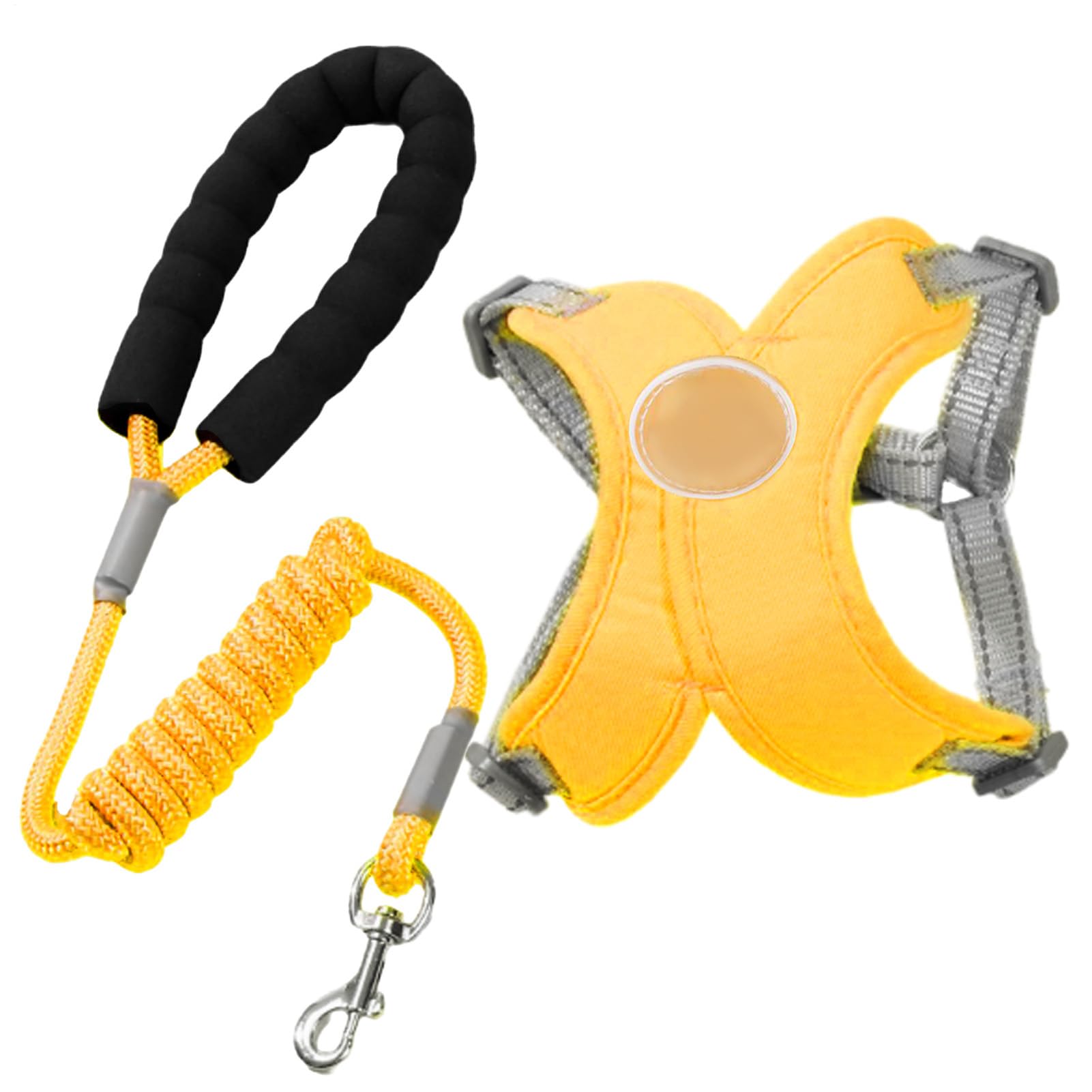 Tktouci Dog Vest Harnesses, Adjustable Puppy Soft Vest Harness, Reflective Design X Frame Walking Accessories with Rope for Outdoor Hiking Park Jogging Road Trip Camping Training