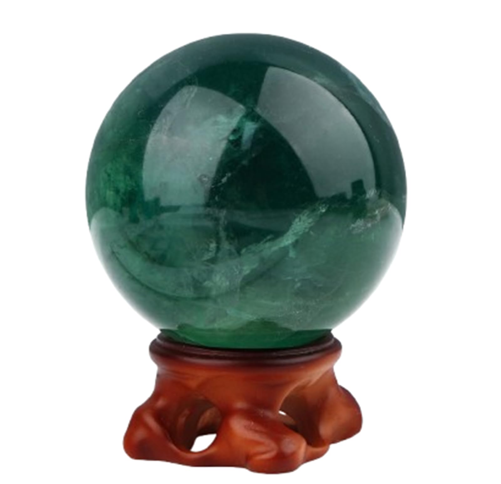 RVBLRDSE Home Decor Green Fluorite Crystal Ball,Polished Feng Shui Sphere with Stand,Quartz Crystals Gemstones for Decoration Figurine,60~70mm Gemstone Stone