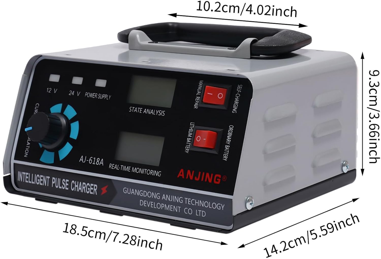 Car Battery Charger Automatic, 400W 12/24V Trickle Maintainer Charger for Motorcycles, Vans and Trucks