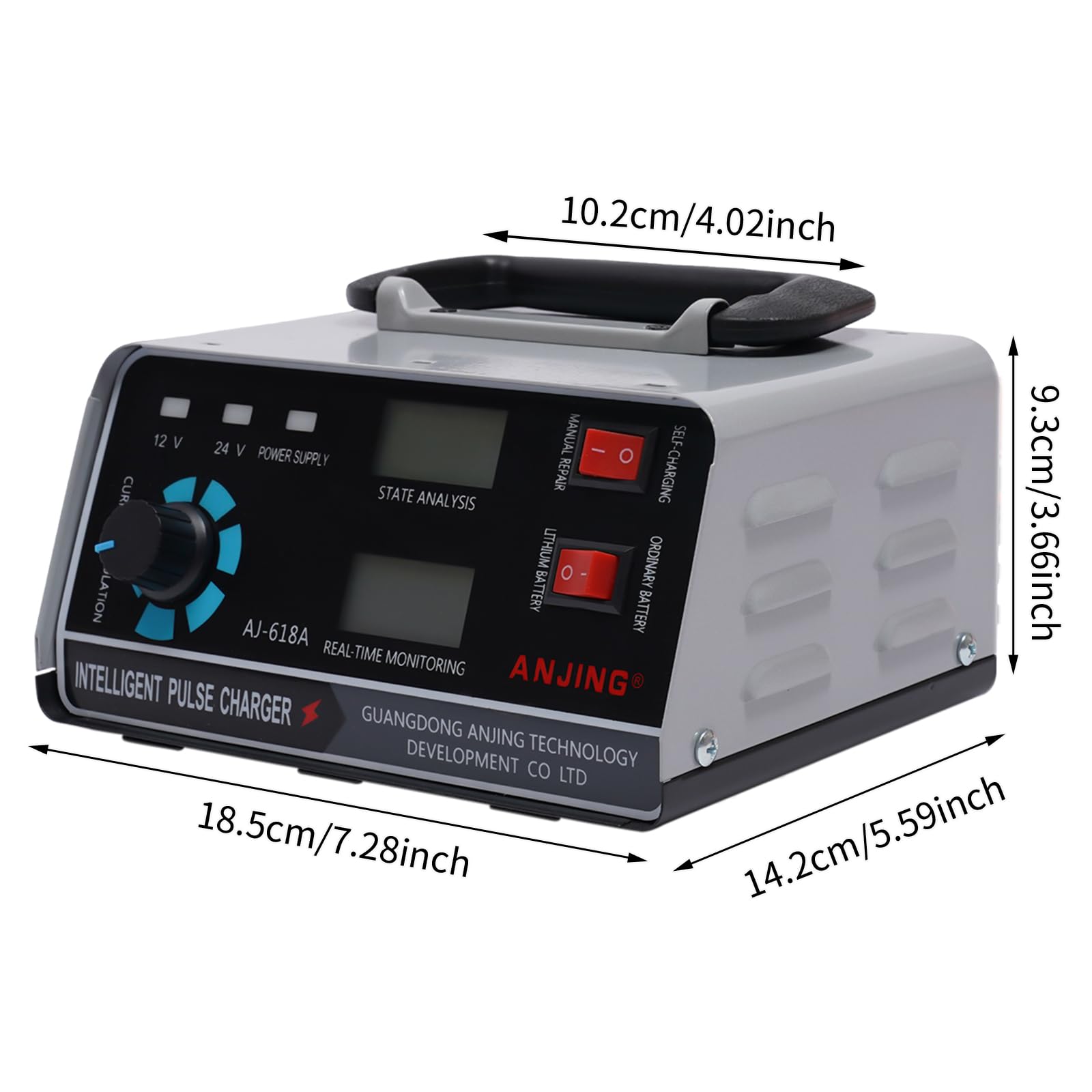 Car Battery Charger Automatic, 12V/24V 30A 400W Automatic Pulse Repair Trickle Smart for Motorcycles, Vans and Trucks