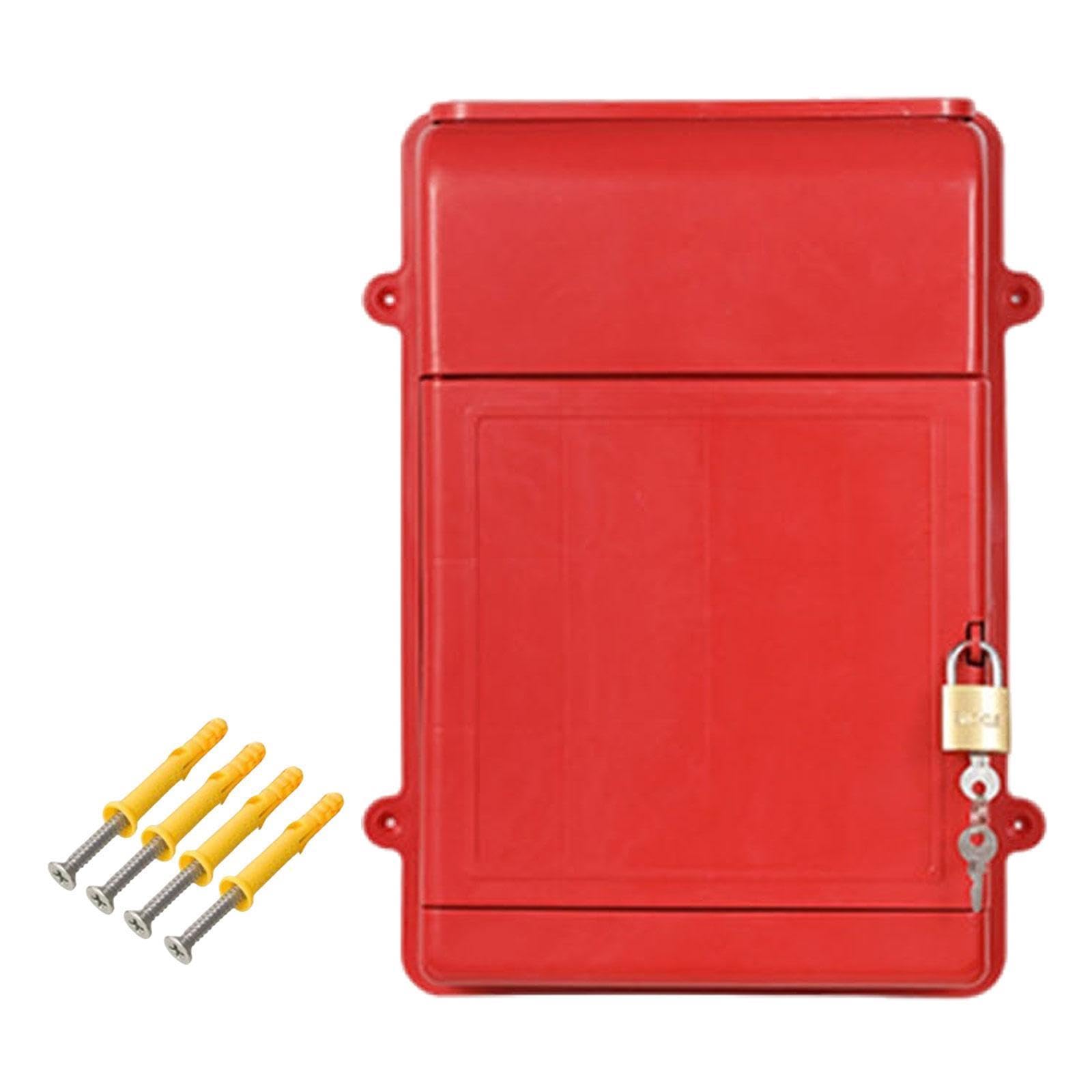 BNF® Lockable Wall Hanging Mailbox Post Box Versatile Drop Box for Hotel Business Red|Home & Garden|Home & Garden|Home & Garden|1 Wall Mount Post Box with Lock Kit-picture-11