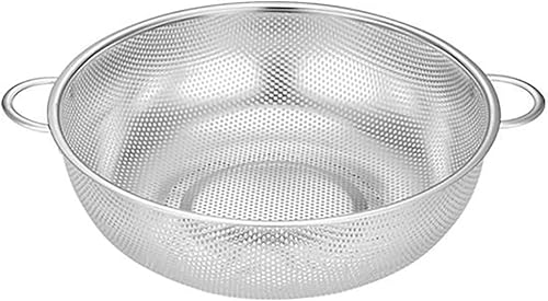 Miniatura 8 de Colador de acero inoxidable, colador de malla fina, colador de metal con asa, espaguetis, frutas, verduras, cesta coladora de alimentos de cocina,