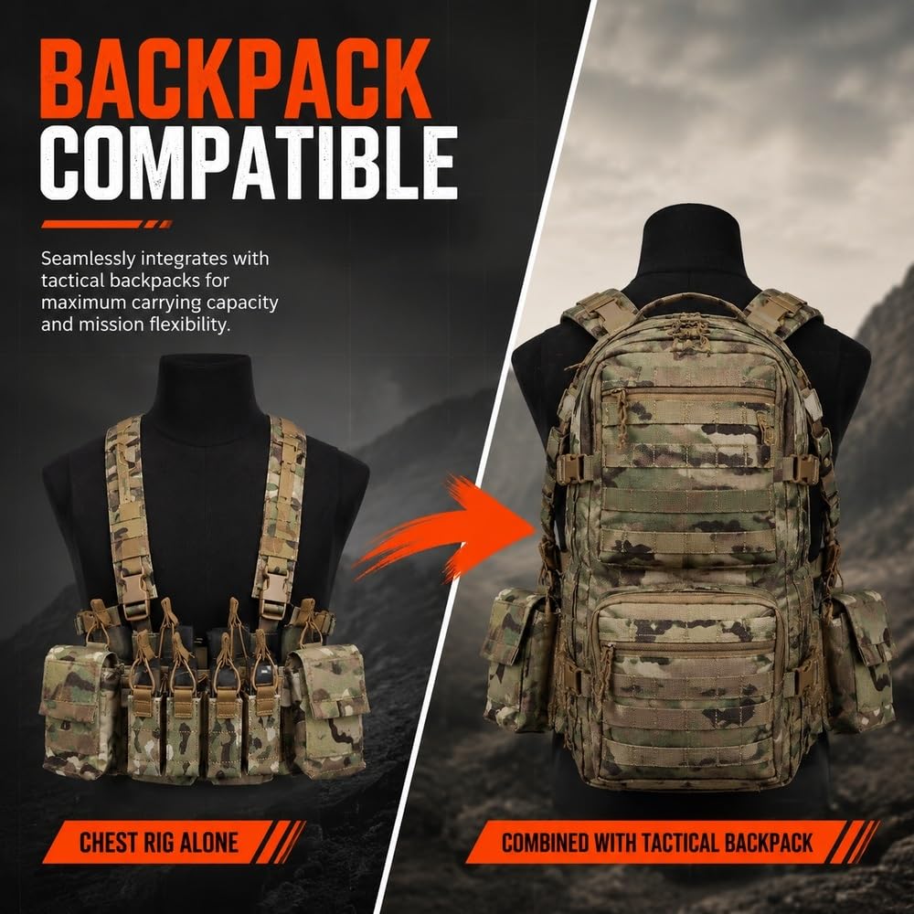 Chaleco Táctico Liteweight D3CRX Con Bolsillos Funcionales Cuádruples De 9 Mm Y Utilitarios