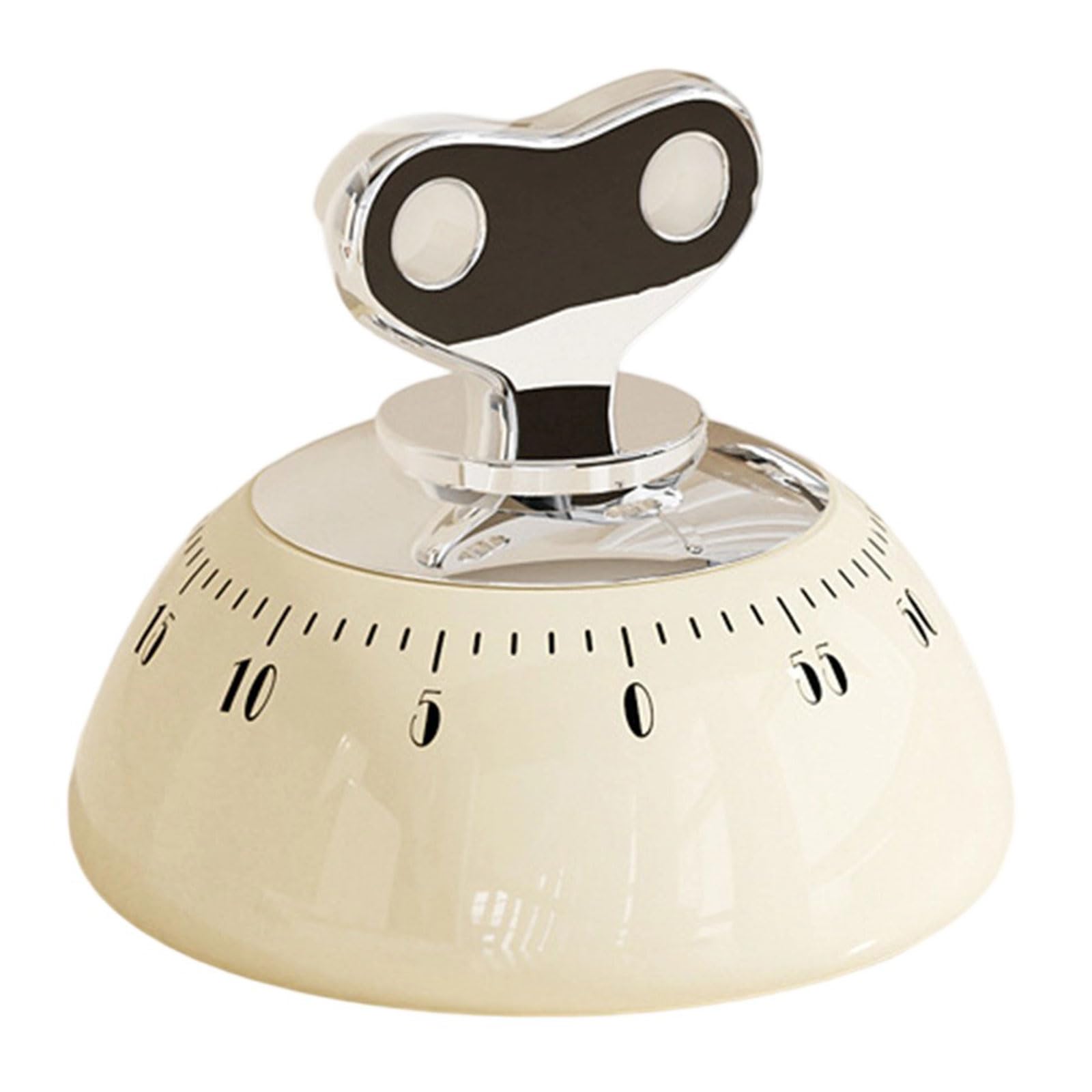 Nrgqaxm White Kitchen Timer Magnetics, Mechanical Countdown Timer Cooking Timers For Kitchen Food Timers With Easy Reading Display Magnetics Countdowns Clock For Cooking Baking Home Office Study