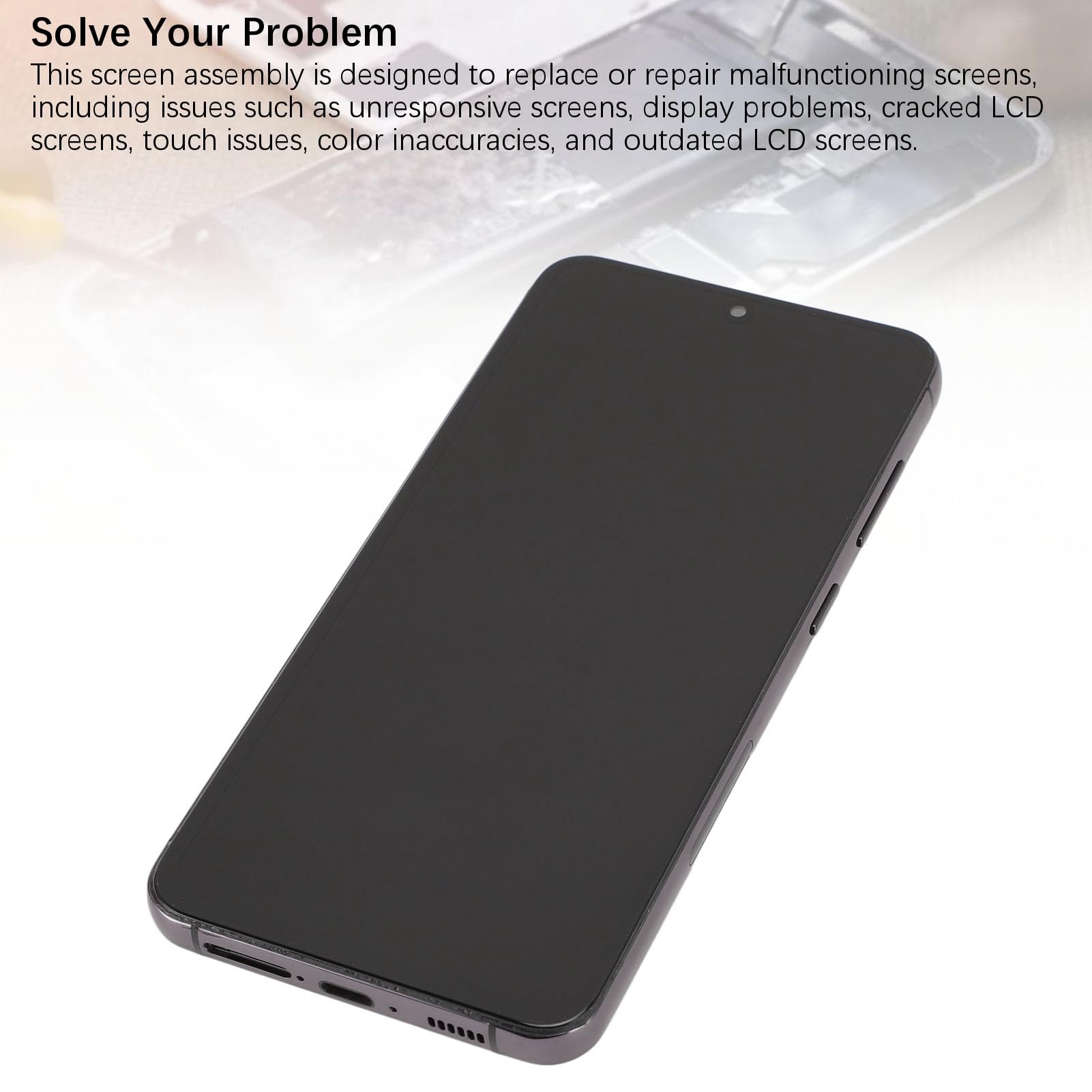 EIMSOAH Zespół Dotykowego Digitizera LCD do S23 Plus w Wersji Amerykańskiej Wymiana Czarnego Ekranu Telefonu, Wyraźna jakość Obrazu, Kompletny Zestaw z przyssawką do Podważania, Idealne Rozwiązanie