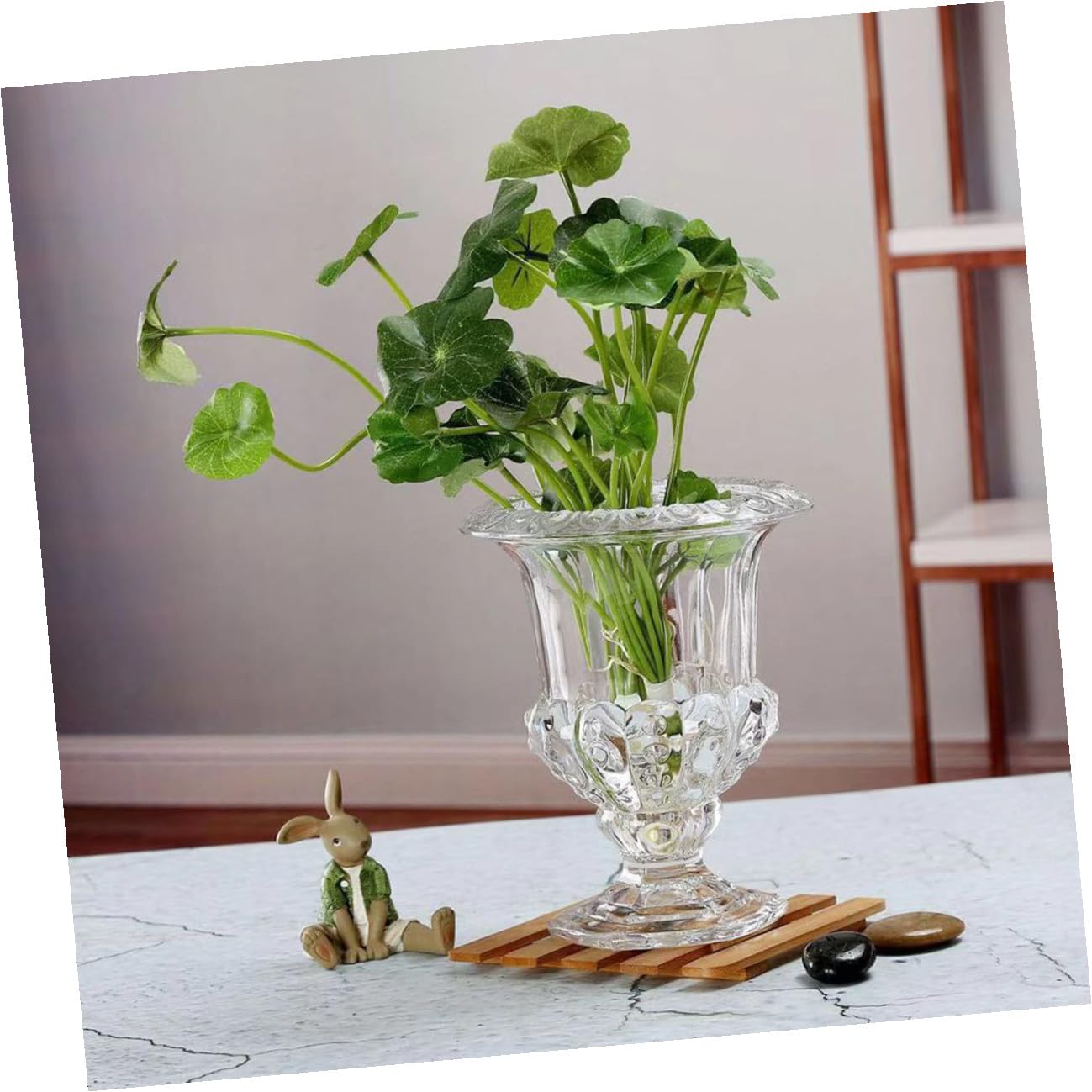 Levemolo Retro Glasvase für Blumen und Kerzendekoration Transparentes Glas Einzigartiger Stil Geeignet für Hochzeitsfeiern und Haushalts Tischdeko Langlebig und Elegant