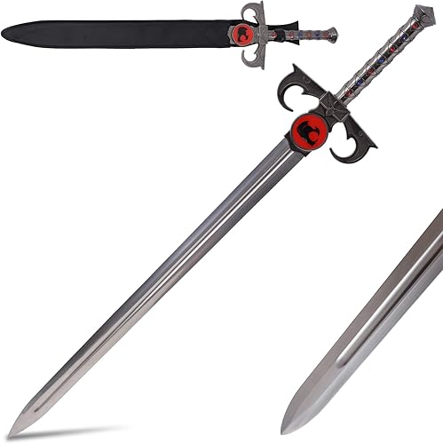 sanshimoxing Thundercats - Espada de presagios de 48 pulgadas, espada de metal ojo de Thundera, ojo de tigre y gato de ThunderaTygra Cosplay anime