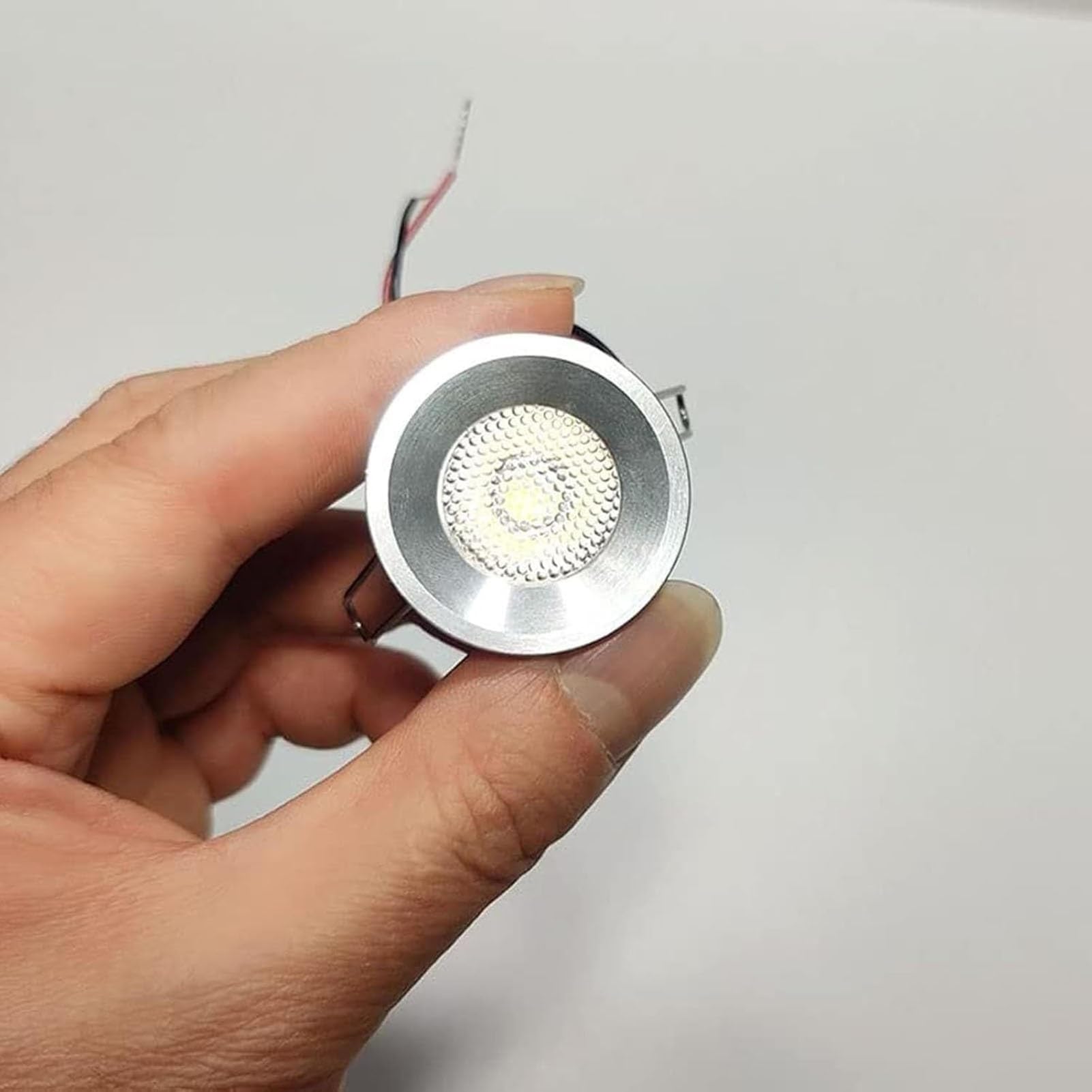 8 szt. Reflektor wpuszczany do gabloty, mini lampa sufitowa 12 V 1 W, ukryta ściana sufitowa do gablot i salonów(ciepły biały 3000k,A-DC12V)