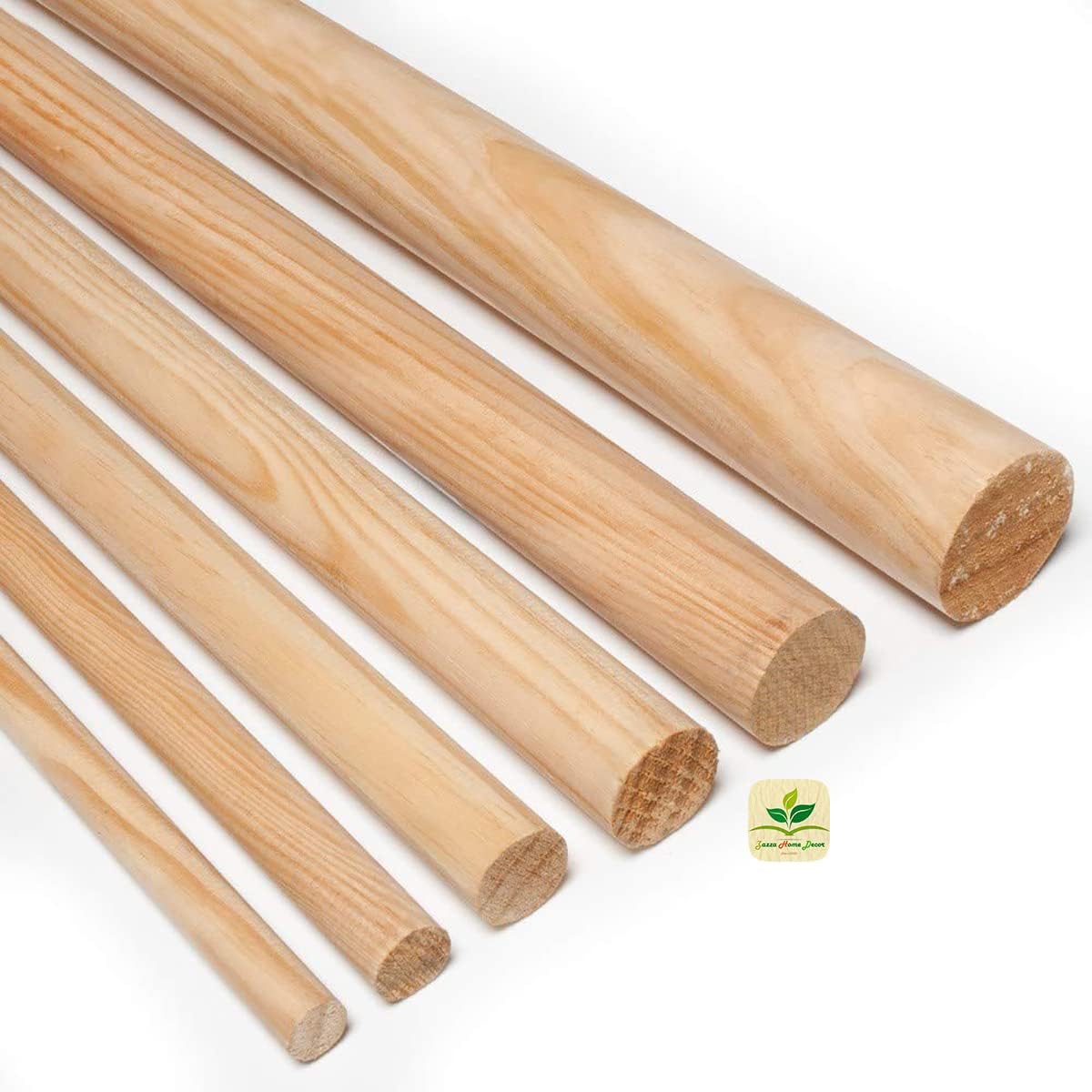 Macrame Wooden Macrame Rod Dia- 20mm Smooth Finish Completely Straight Wood Stick for Wall Hanging Plant Hanger Home Decor Art & Craft DIY Projects (20 in - 19mm Dia. - 5 pcs)-image-8
