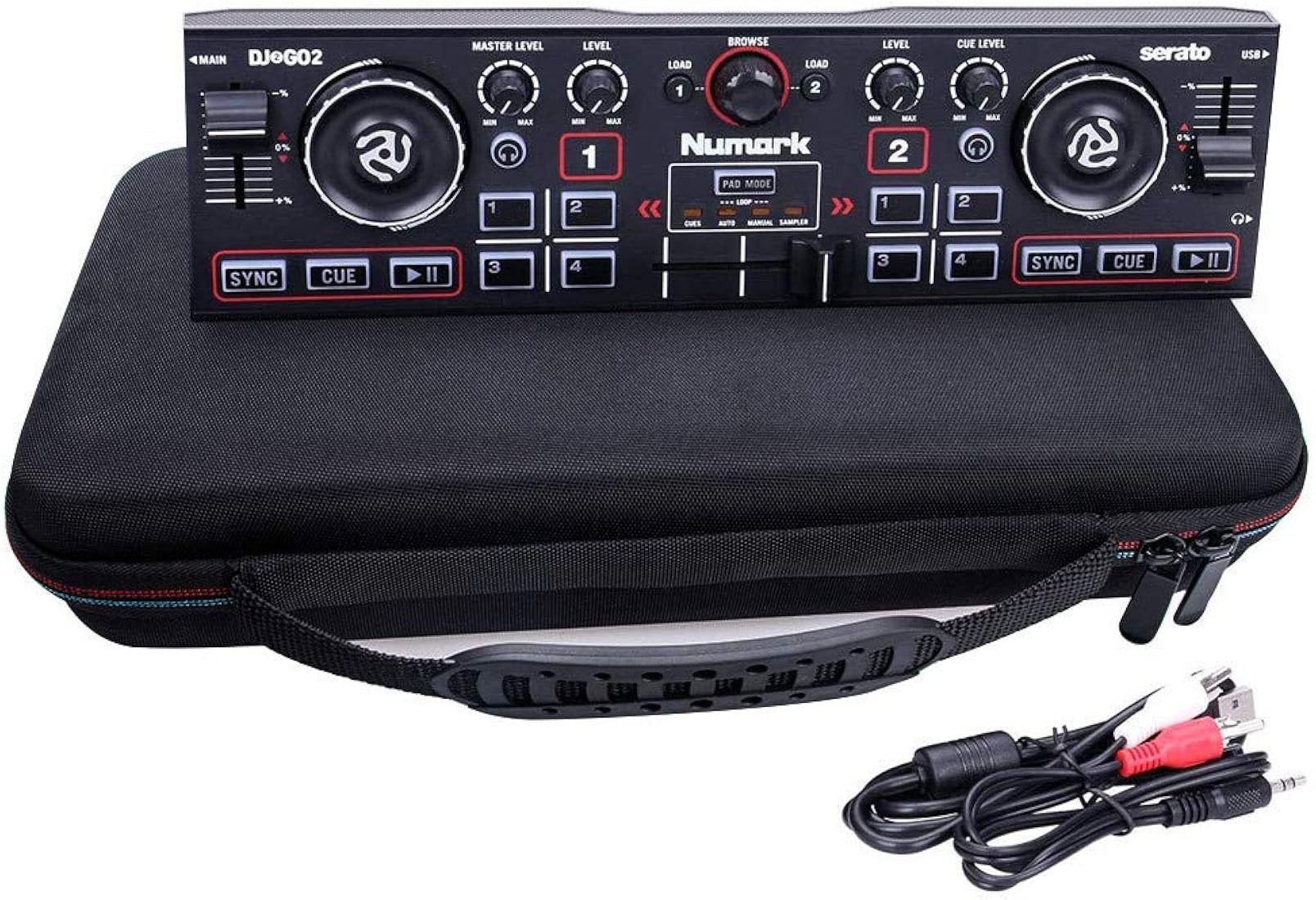 とっておきし新春福袋 Numark Dj2go2 Touch 専用ケース ケーブルおまけ