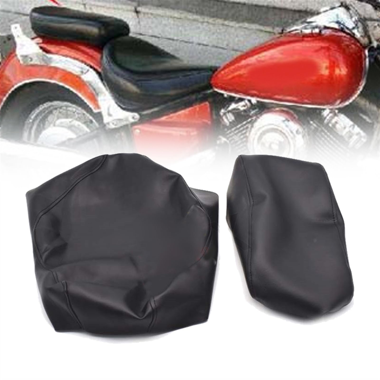 Housse de siège de moto en cuir PU noir épais haut de gamme pour XVS400 DS400