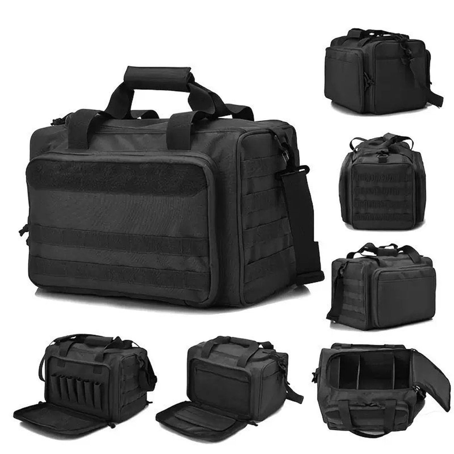 Waterproof Tactical Duffle Bag for Men & Women, Military Travel Gym Bag for Sports Equipment, Shooting Range, Outdoor Camping & Hiking (Black)
