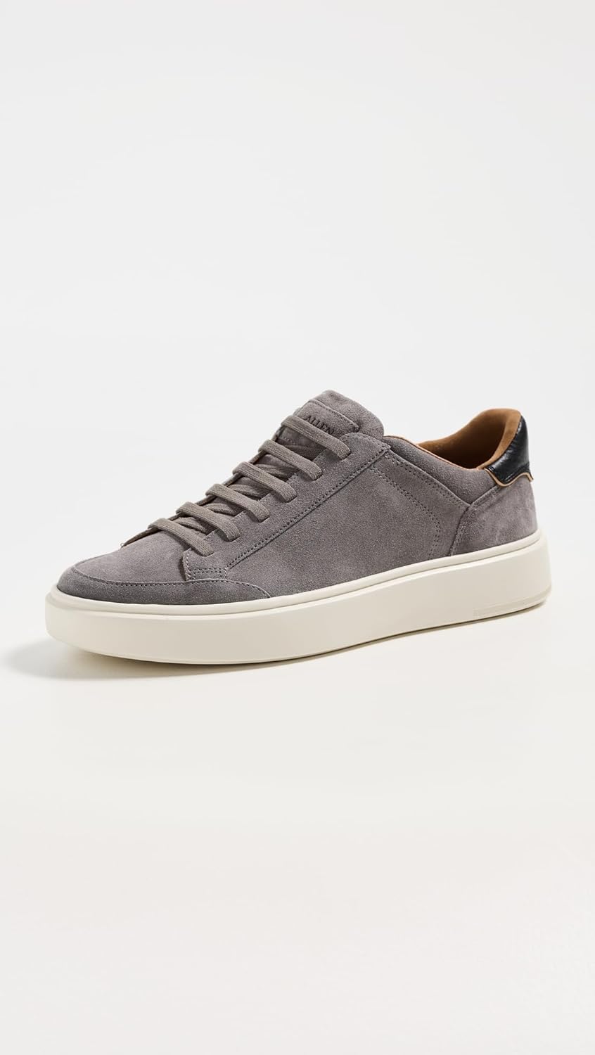 Allen Edmonds Men's Oliver Suede Sneakers, Grey, 10.5 Medium US - Image 2