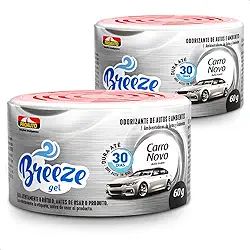 KIT 2 Cheirinhos Aromatizante Breeze Gel Carro Novo Pro auto 60G