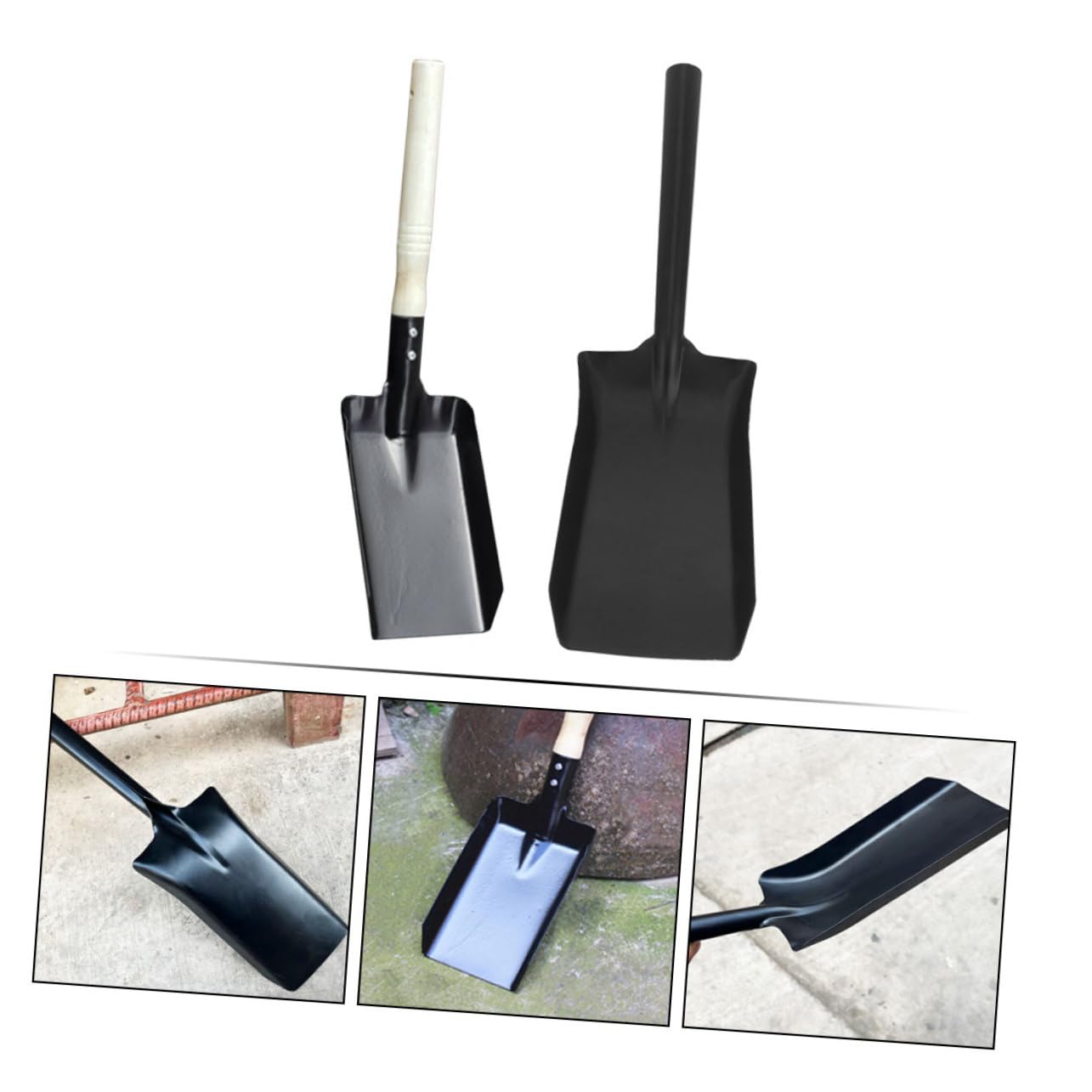 TOYANDONA 2pezzi Pala Giardino in Ferro Resistente all Usura Adatta per Esterni per Scavare Terreni Difficili e Rompere Zolle di Terra Indurite Pratica per Giardinaggio e Rimozione Ghiaccio