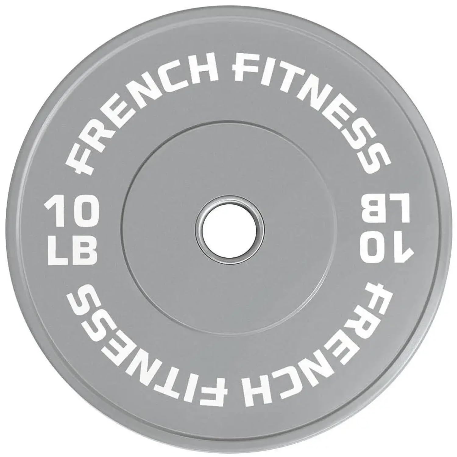 French Fitness Olympic Colored Bumper Plate 10 lbs - Durable Virgin Rubber, IWF Standard, Shock Absorbing for Safer Lifting