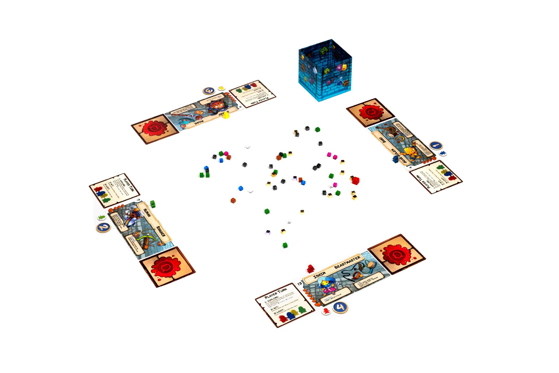 Phase Shift Games Dungeon Goccia - Gioco Da Tavolo Drop-Style Per 1-4 Giocatori, 15-20 Minuti, Multicolore - 3