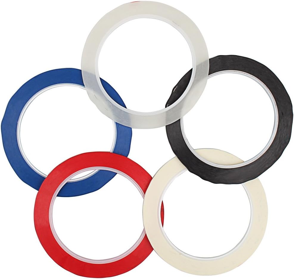 Color Scissor 5 Pieces Graphic Chart Tape 3mm Width Self